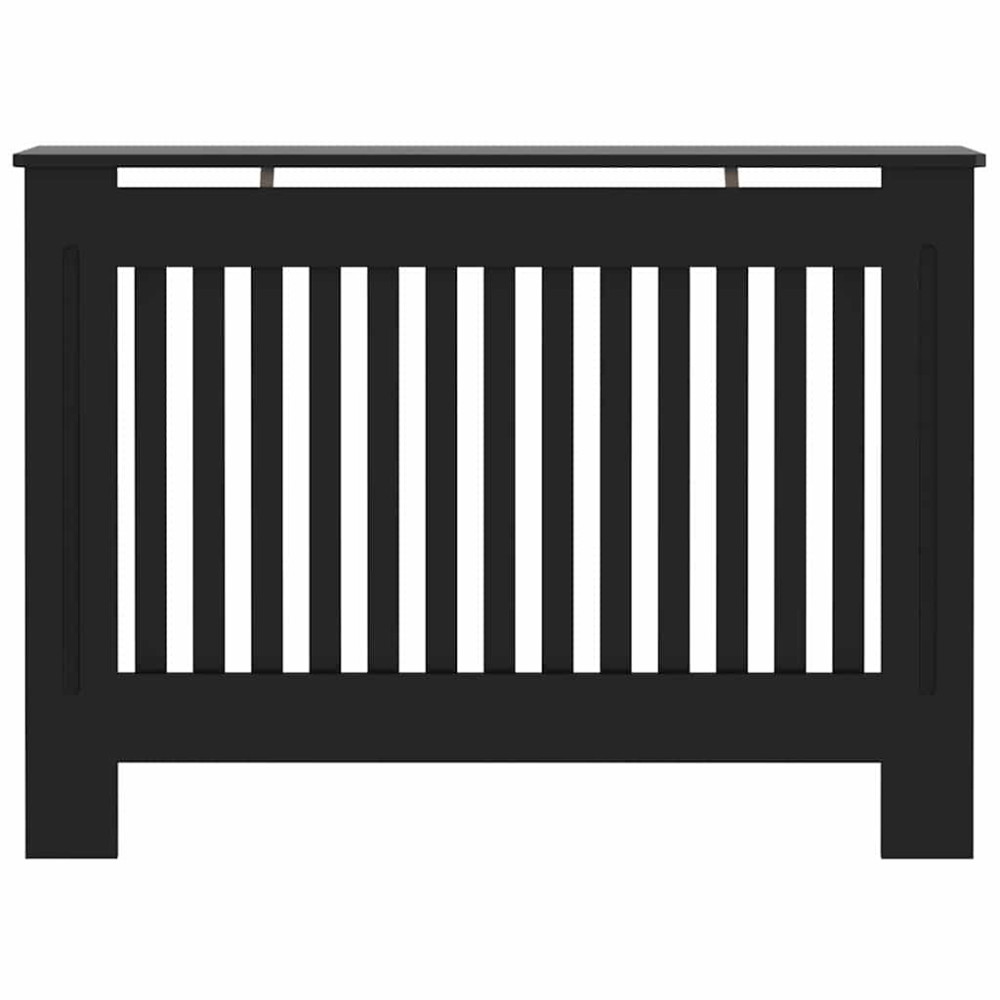 Produktbild för Radiatorlock 2 pcs Svart 112 x 19 x 81,5 cm Konstruerat trä