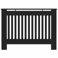 Produktbild för Radiatorlock 2 pcs Svart 112 x 19 x 81,5 cm Konstruerat trä