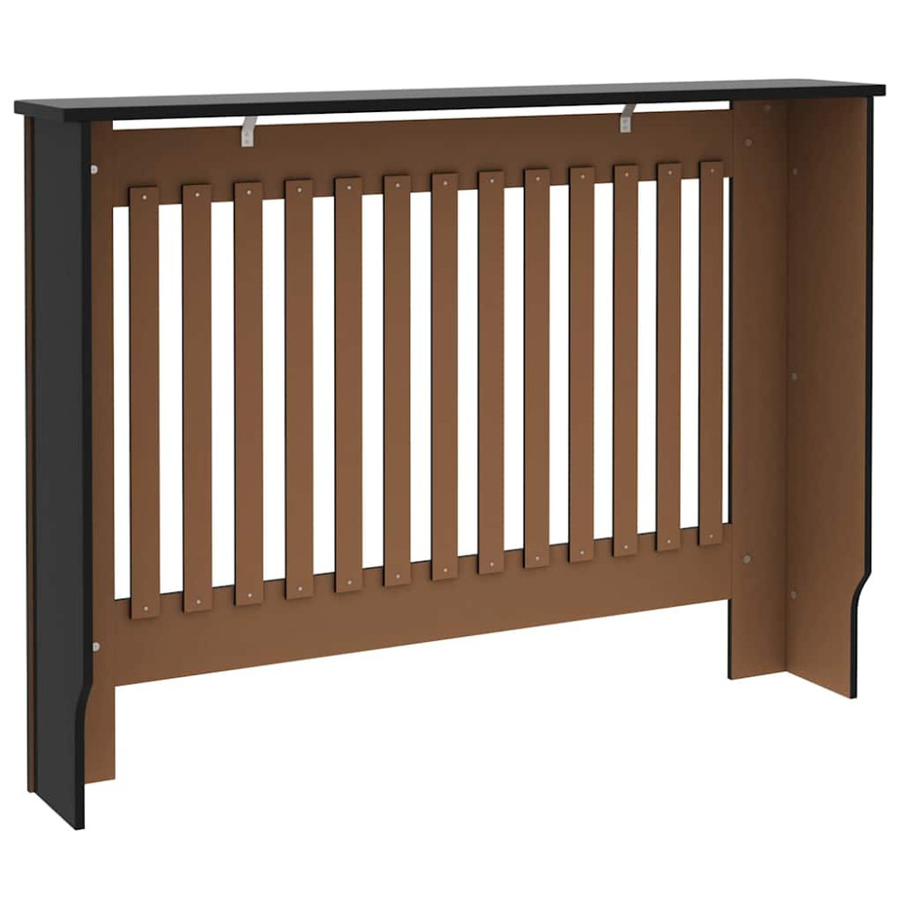 Produktbild för Radiatorlock 2 pcs Svart 112 x 19 x 81,5 cm Konstruerat trä