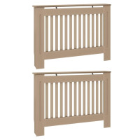 Produktbild för Radiatorlock 2 pcs Sonoma-ek 112 x 19 x 81,5 cm Konstruerat trä