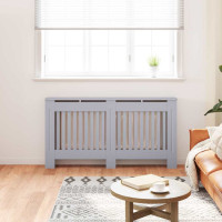Produktbild för Radiatorlock 2 pcs Grå 152 x 19 x 81,5 cm Konstruerat trä