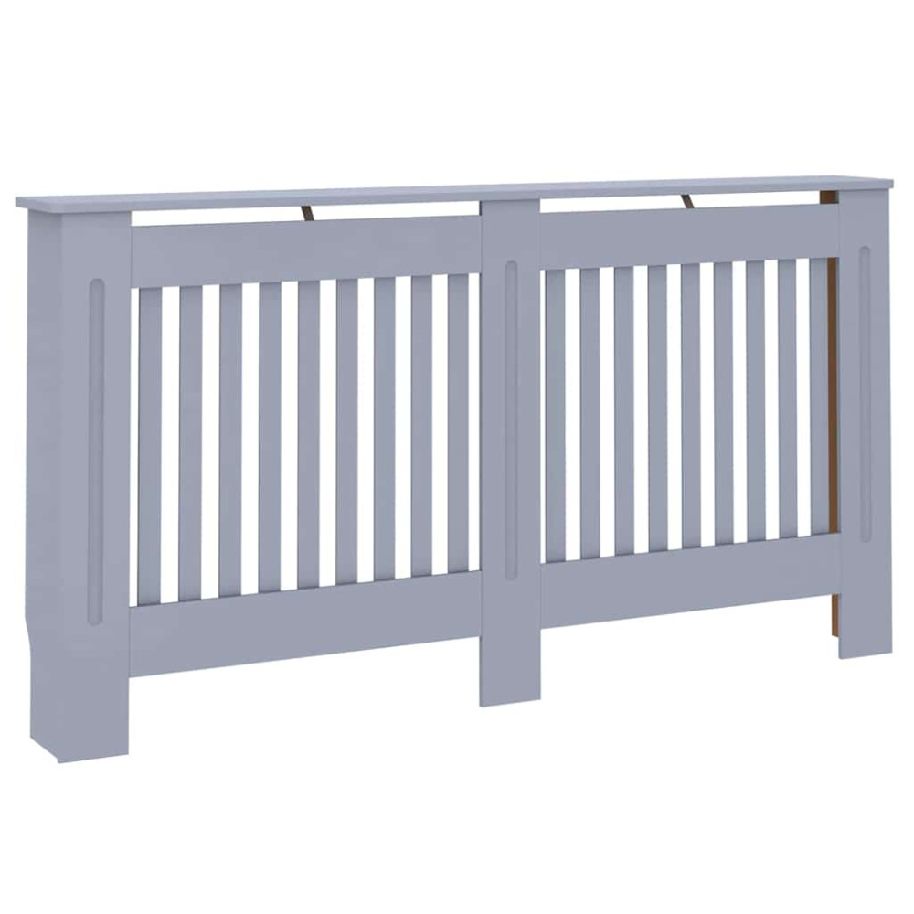 Produktbild för Radiatorlock 2 pcs Grå 152 x 19 x 81,5 cm Konstruerat trä
