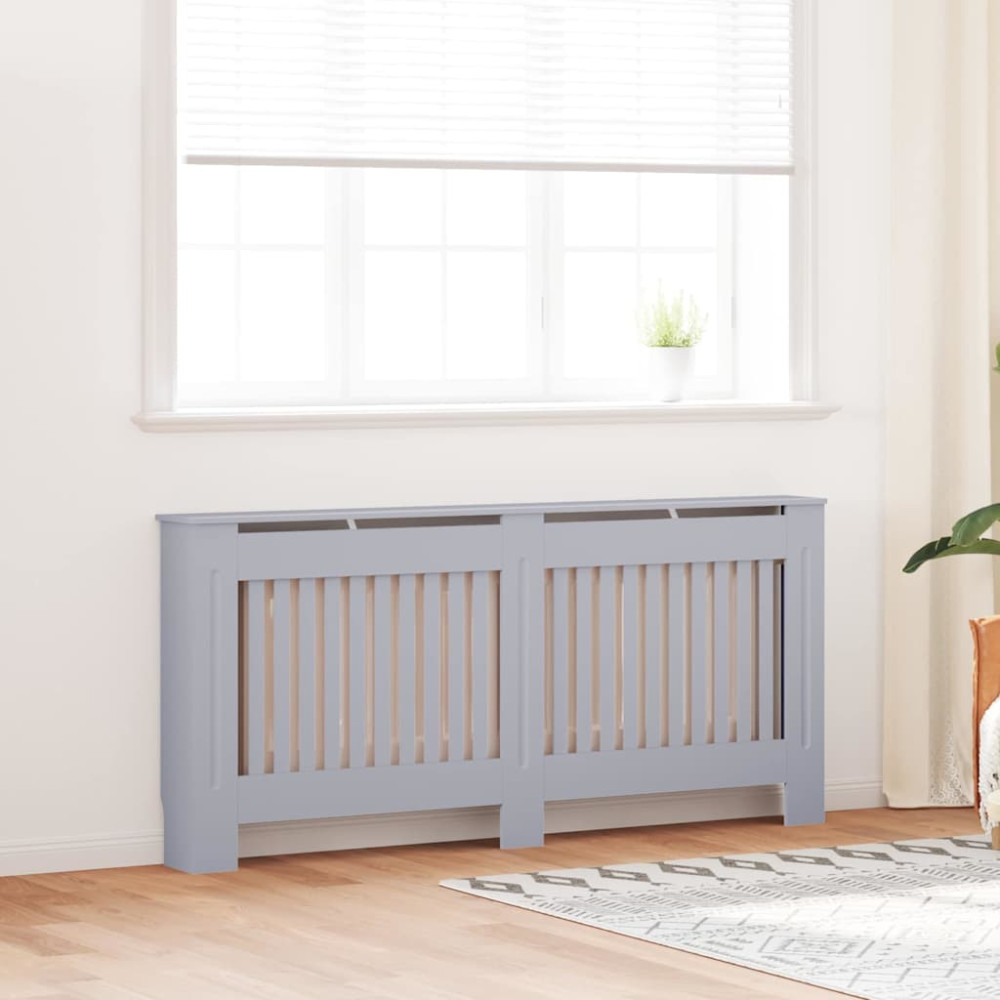 Produktbild för Radiatorlock 2 pcs Grå 172 x 19 x 81,5 cm Konstruerat trä