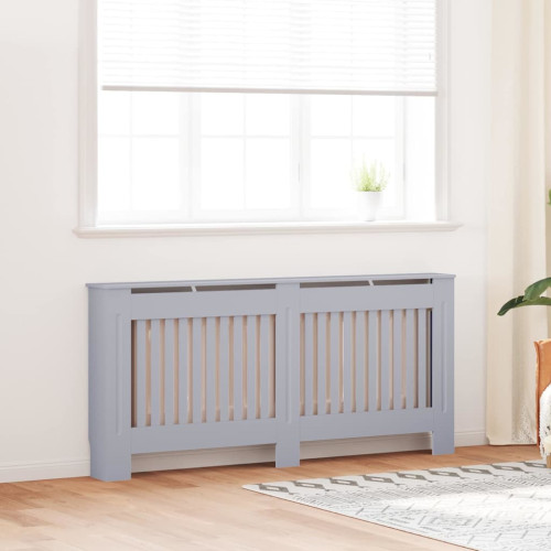 vidaXL Radiatorlock 2 pcs Grå 172 x 19 x 81,5 cm Konstruerat trä