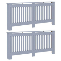Produktbild för Radiatorlock 2 pcs Grå 172 x 19 x 81,5 cm Konstruerat trä