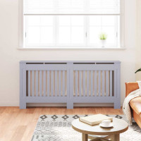 Produktbild för Radiatorlock 2 pcs Grå 172 x 19 x 81,5 cm Konstruerat trä