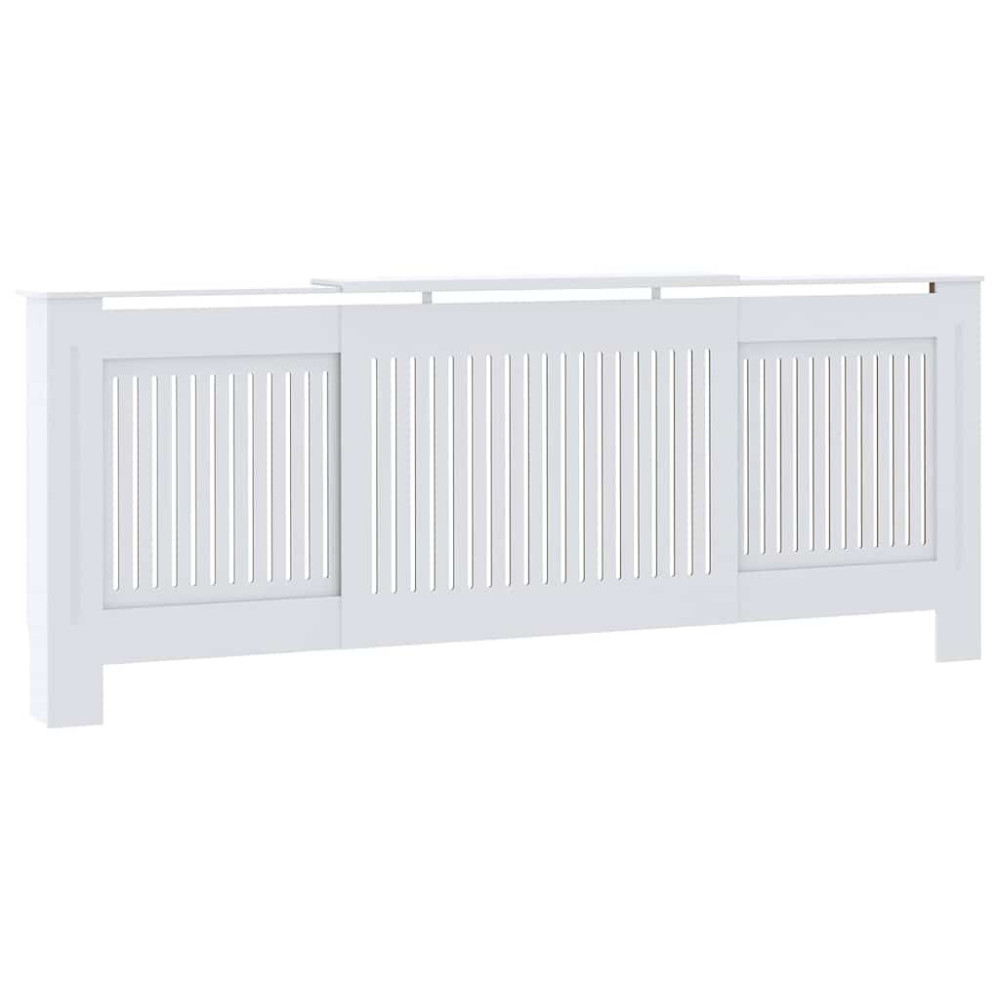 Produktbild för Radiatorlock 2 pcs Vit 205 x 20,5 x 81,5 cm Konstruerat trä