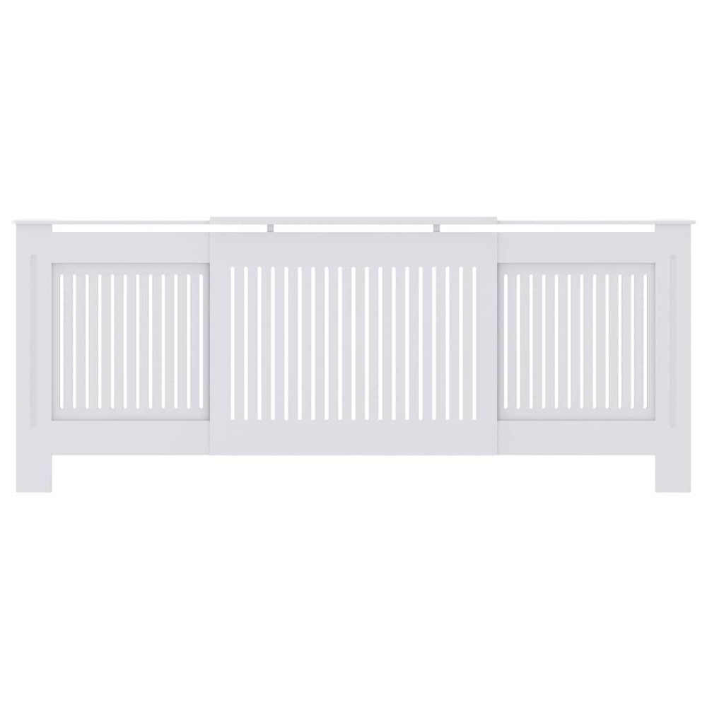 Produktbild för Radiatorlock 2 pcs Vit 205 x 20,5 x 81,5 cm Konstruerat trä