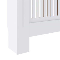 Produktbild för Radiatorlock 2 pcs Vit 205 x 20,5 x 81,5 cm Konstruerat trä