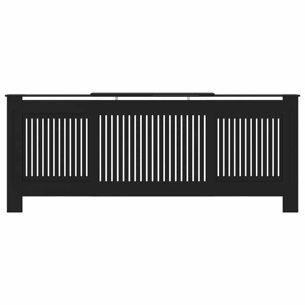 Produktbild för Radiatorlock 2 pcs Svart 205 x 20,5 x 81,5 cm Konstruerat trä