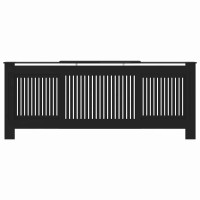 Produktbild för Radiatorlock 2 pcs Svart 205 x 20,5 x 81,5 cm Konstruerat trä
