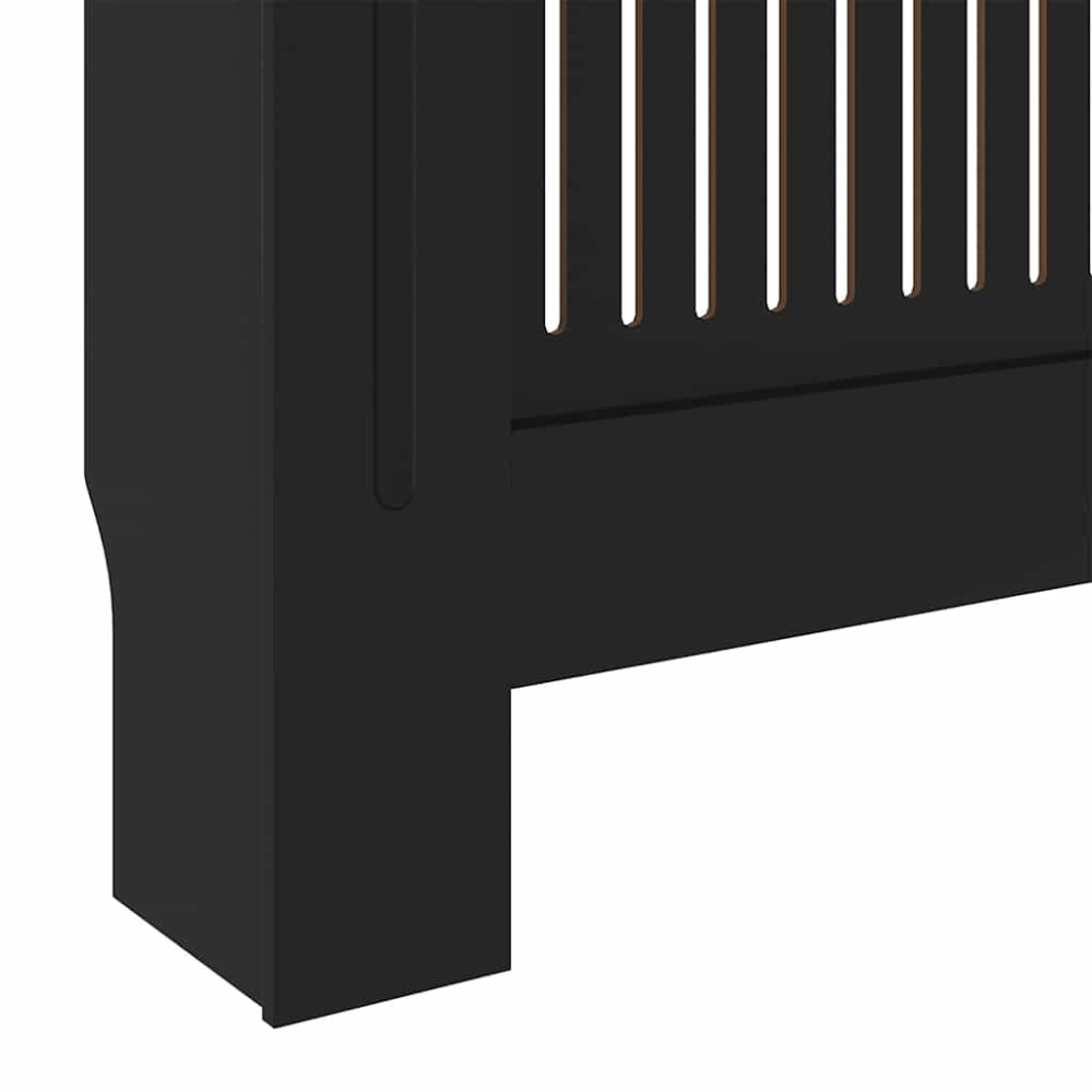 Produktbild för Radiatorlock 2 pcs Svart 205 x 20,5 x 81,5 cm Konstruerat trä