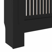 Produktbild för Radiatorlock 2 pcs Svart 205 x 20,5 x 81,5 cm Konstruerat trä