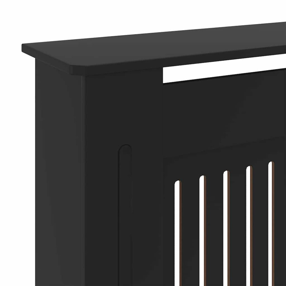 Produktbild för Radiatorlock 2 pcs Svart 205 x 20,5 x 81,5 cm Konstruerat trä