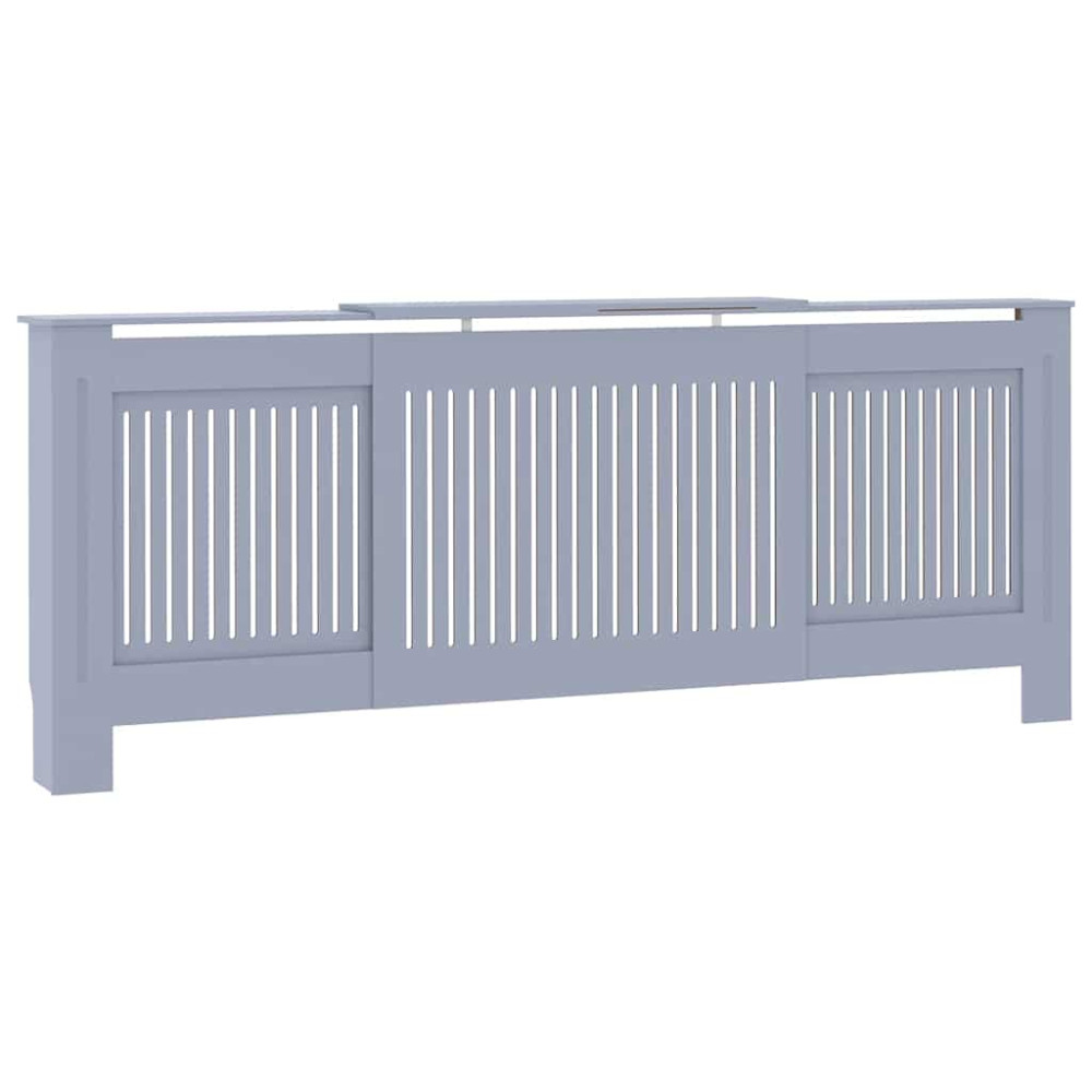 Produktbild för Radiatorlock 2 pcs Grå 205 x 20,5 x 81,5 cm Konstruerat trä
