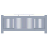 Produktbild för Radiatorlock 2 pcs Grå 205 x 20,5 x 81,5 cm Konstruerat trä