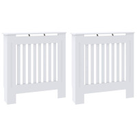 Produktbild för Radiatorlock 2 pcs Vit 78 x 19 x 81,5 cm Konstruerat trä