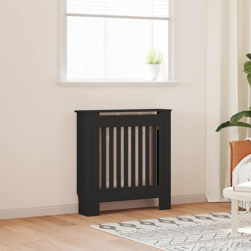 Produktbild för Radiatorlock Svart 78 x 19 x 81,5 cm Konstruerat trä