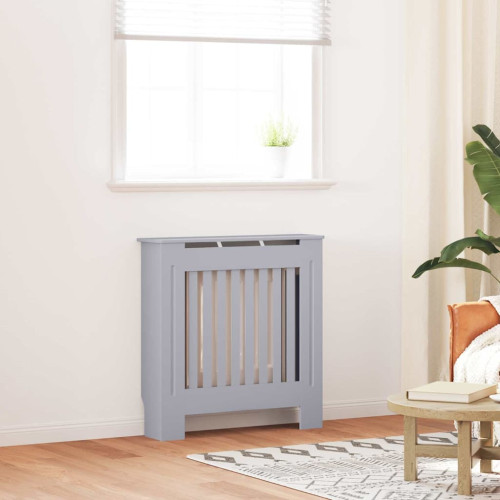 vidaXL Radiatorlock Grå 78 x 19 x 81,5 cm Konstruerat trä