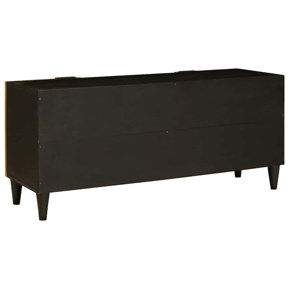 Produktbild för TV-skåp Svart och Guld 105 x 33 x 46 cm Konstruerat trä