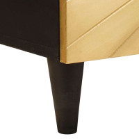 Produktbild för TV-skåp Svart och Guld 105 x 33 x 46 cm Konstruerat trä
