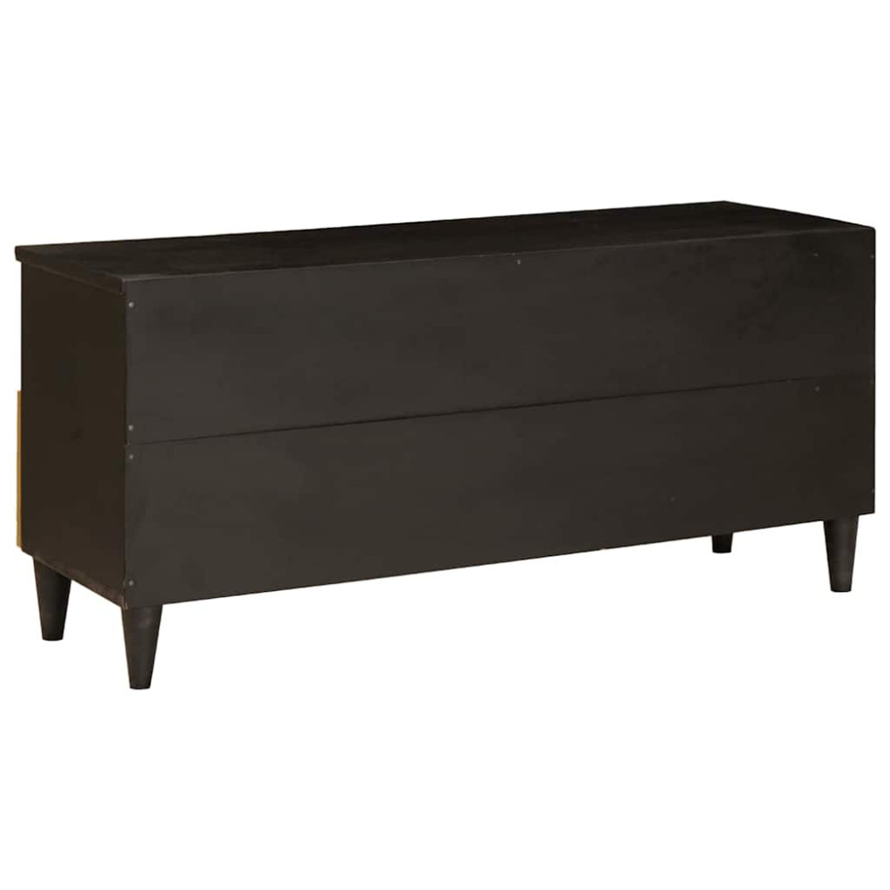 Produktbild för TV-skåp Svart och Guld 100 x 33 x 46 cm Konstruerat trä