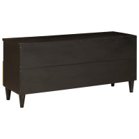 Produktbild för TV-skåp Svart och Guld 100 x 33 x 46 cm Konstruerat trä