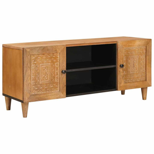 vidaXL TV Enheter med hylla Ljusbrun 105 x 33 x 46 cm Massivt mangoträ