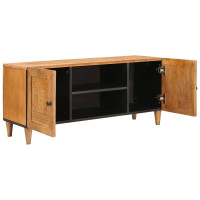 Produktbild för TV Enheter med hylla Ljusbrun 105 x 33 x 46 cm Massivt mangoträ