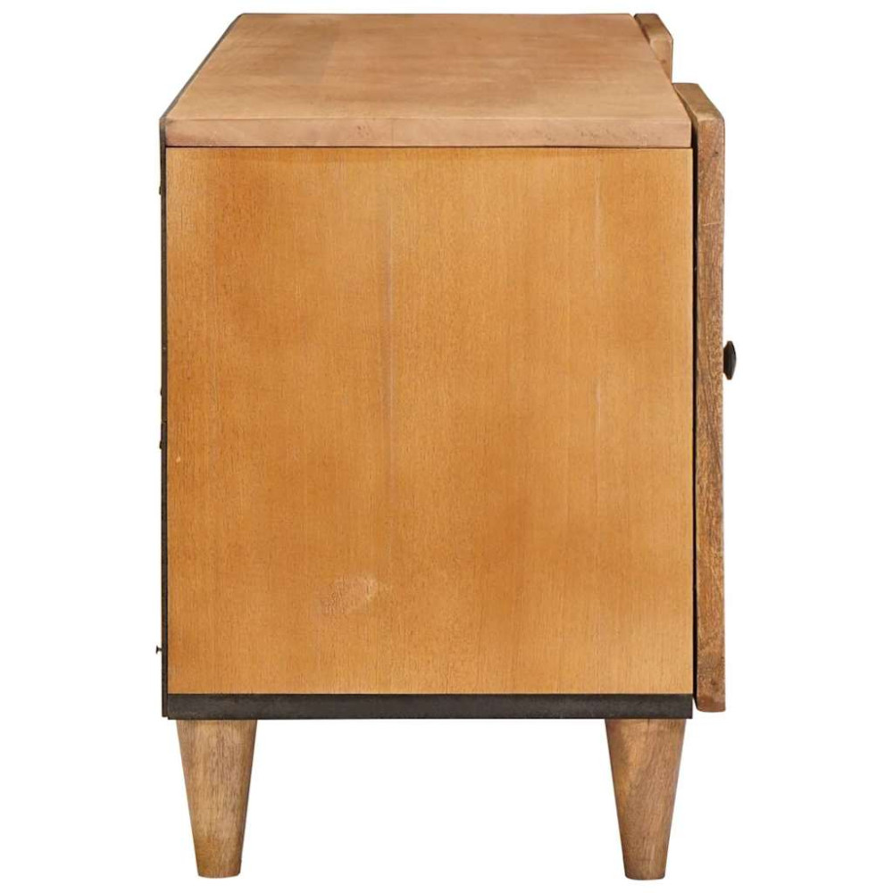 Produktbild för TV Enheter med hylla Ljusbrun 105 x 33 x 46 cm Massivt mangoträ
