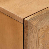 Produktbild för TV Enheter med hylla Ljusbrun 105 x 33 x 46 cm Massivt mangoträ