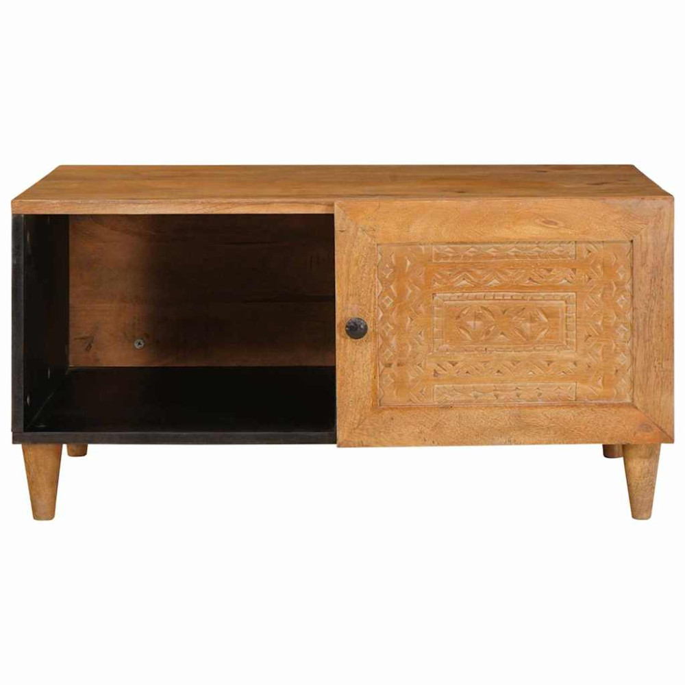 Produktbild för Kaffeebord Ljusbrun 100 x 54 x 40 cm Konstruerat trä