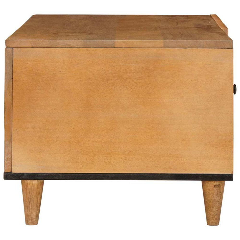 Produktbild för Kaffeebord Ljusbrun 100 x 54 x 40 cm Konstruerat trä