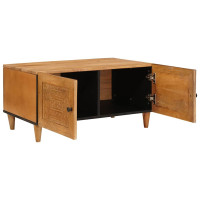 Produktbild för Kaffeebord Ljusbrun 80 x 54 x 40 cm Konstruerat trä