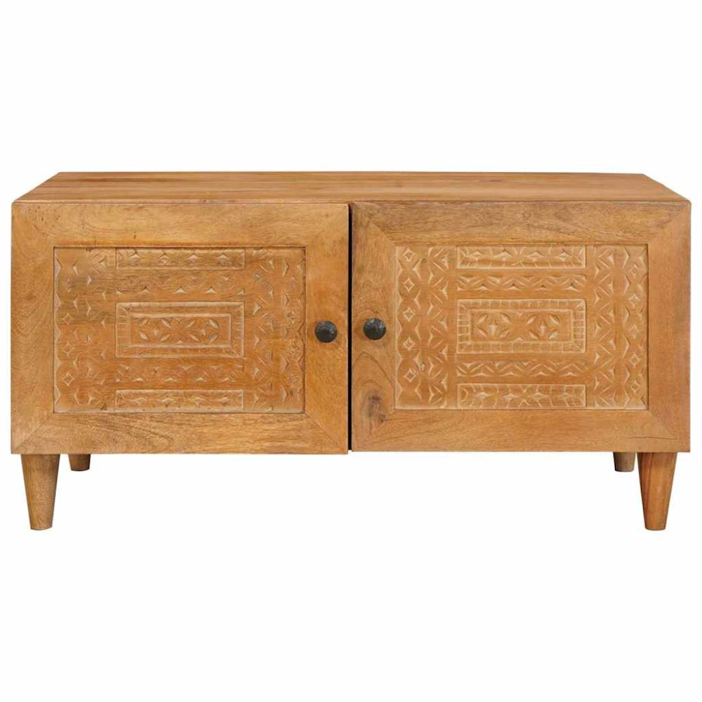 Produktbild för Kaffeebord Ljusbrun 80 x 54 x 40 cm Konstruerat trä