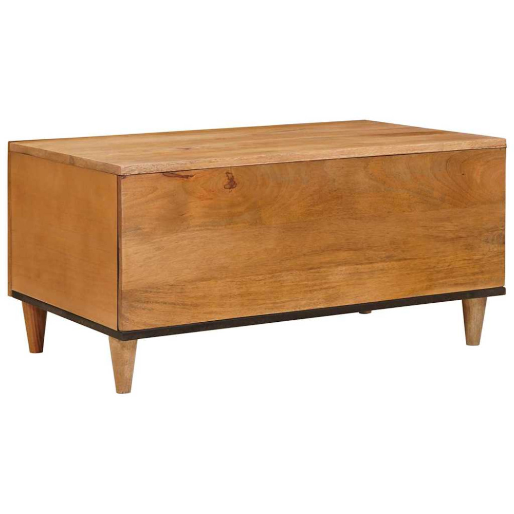 Produktbild för Kaffeebord Ljusbrun 80 x 54 x 40 cm Konstruerat trä