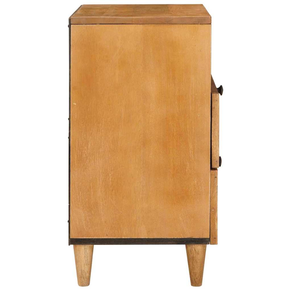 Produktbild för Nattduksbord Ljusbrun 50 x 33 x 62 cm Konstruerat trä