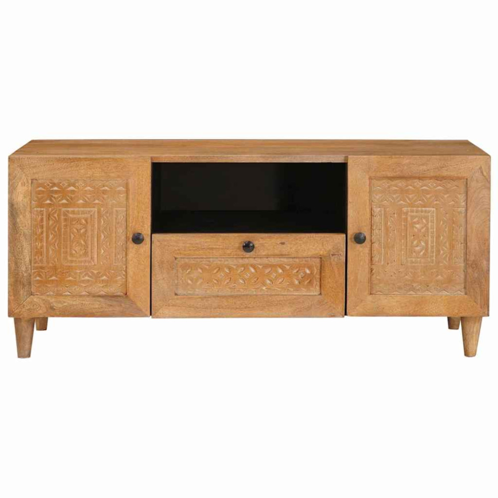 Produktbild för TV Enheter med låda Ljusbrun 105 x 33 x 46 cm Konstruerat trä