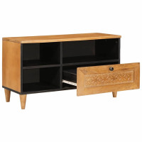 Produktbild för TV-skåp med låda med hylla 80 x 33 x 46 cm Massivt mangoträ
