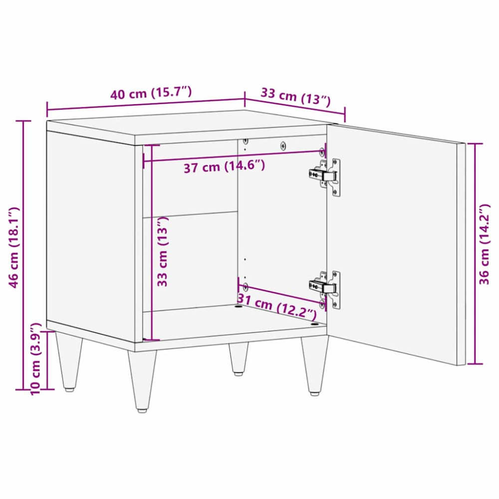 Produktbild för Nattduksbord 2 pcs Vit 80 x 50 x 40 cm Konstruerat trä