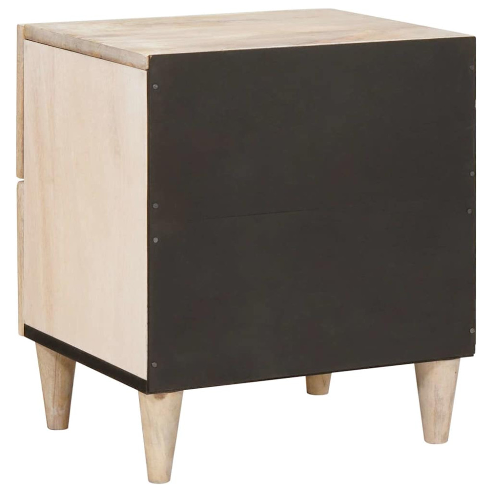 Produktbild för Nattduksbord 2 pcs Vit 40 x 33 x 46 cm Konstruerat trä