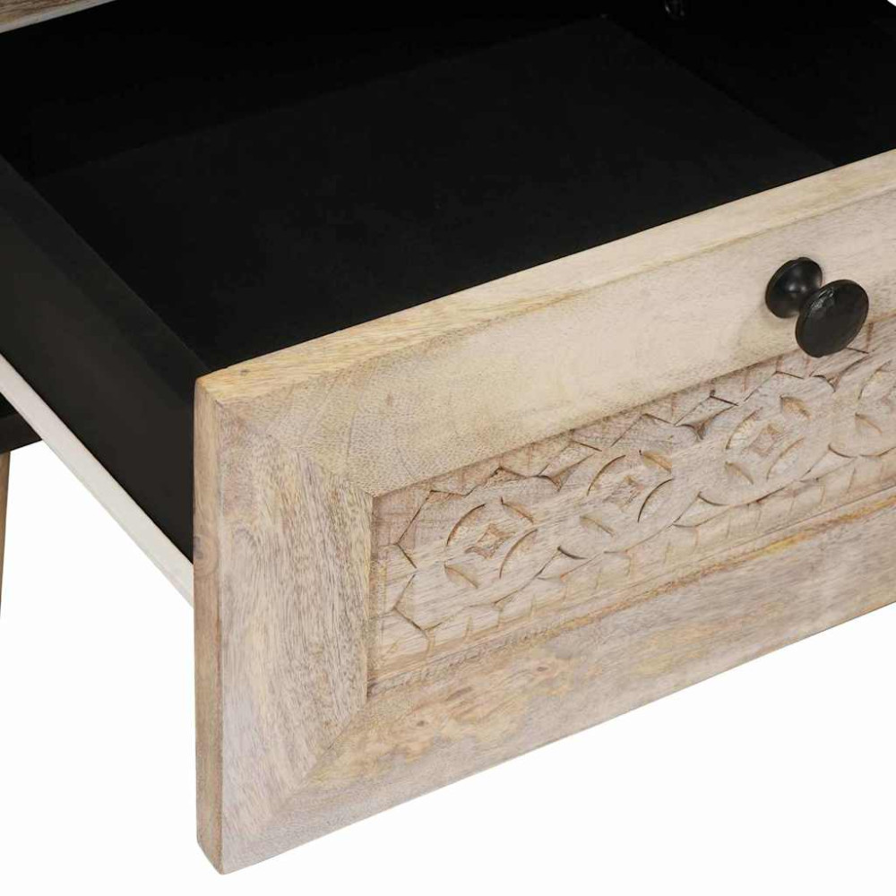Produktbild för Nattduksbord 2 pcs Vit 40 x 33 x 46 cm Konstruerat trä