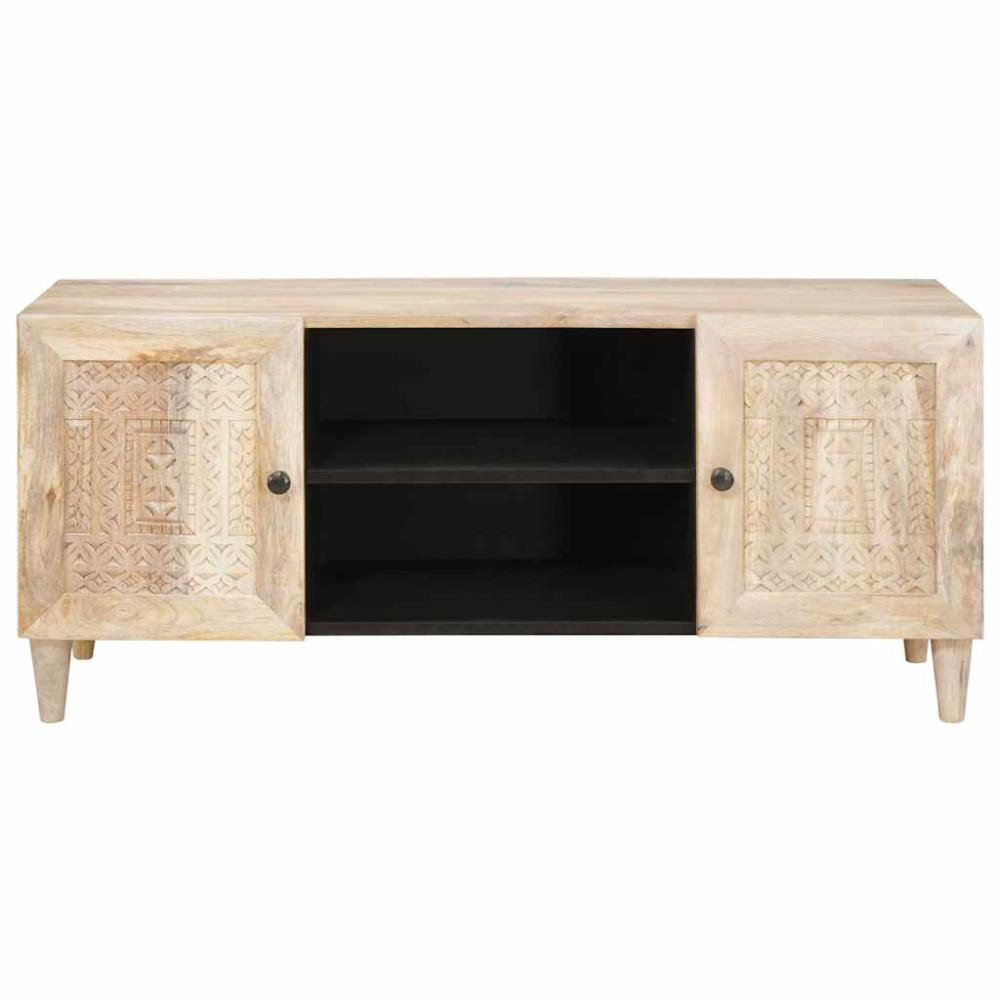 Produktbild för TV Enheter med hylla Vit 105 x 33 x 46 cm Konstruerat trä