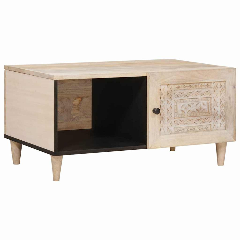 Produktbild för Kaffeebord Vit 100 x 54 x 40 cm Konstruerat trä