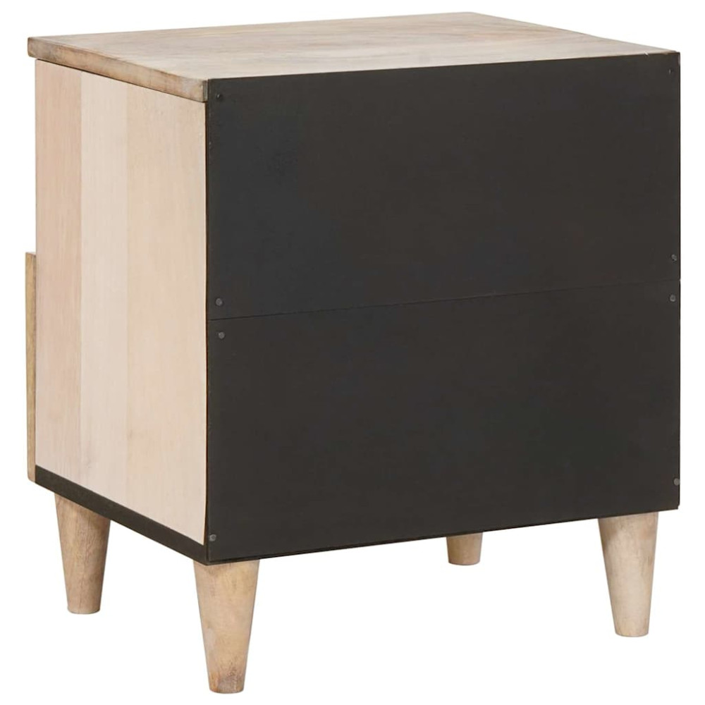 Produktbild för Nattduksbord 2 pcs Vit 40 x 33 x 46 cm Konstruerat trä
