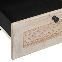 Produktbild för Nattduksbord 2 pcs Vit 40 x 33 x 46 cm Konstruerat trä
