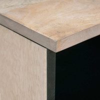 Produktbild för Kaffeebord Blekt Vitt 80 x 54 x 40 cm Massivt mangoträ