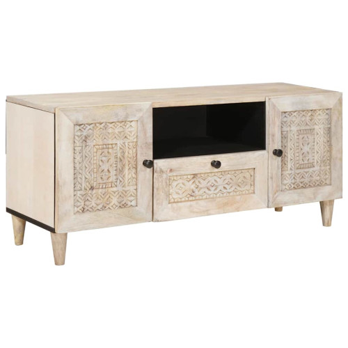 vidaXL TV Enheter med låda Vit 105 x 33 x 46 cm Konstruerat trä