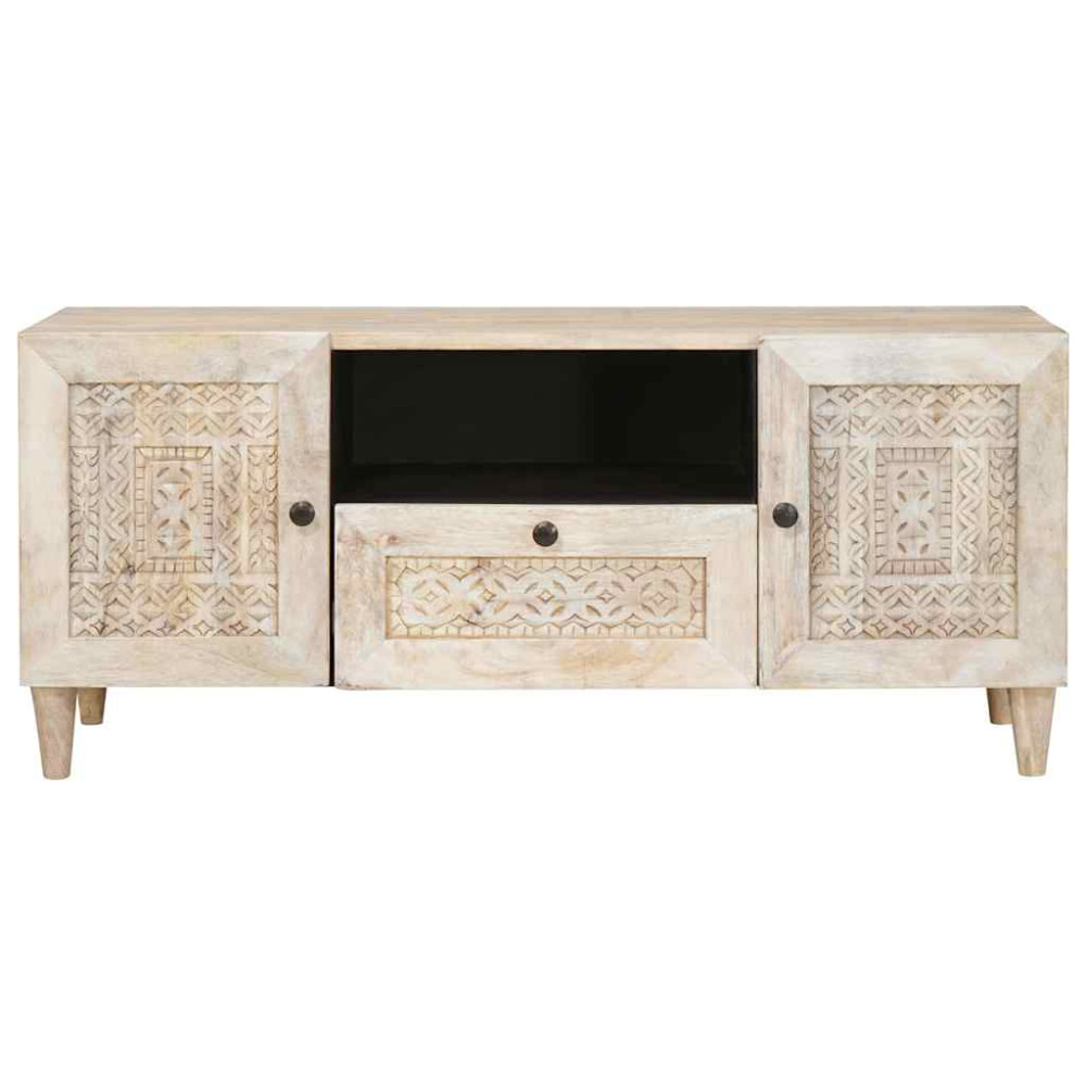 Produktbild för TV Enheter med låda Vit 105 x 33 x 46 cm Konstruerat trä