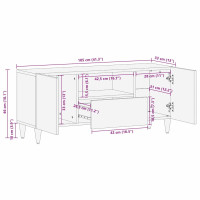 Produktbild för TV Enheter med låda Vit 105 x 33 x 46 cm Konstruerat trä